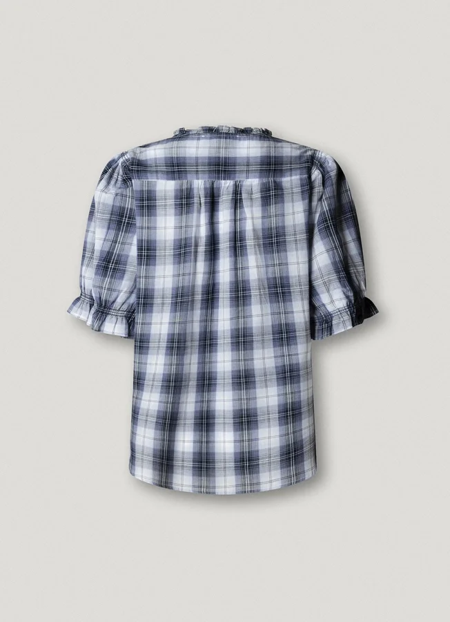 Karierte Bluse mit Rüschen Karierte Bluse mit Rüschen