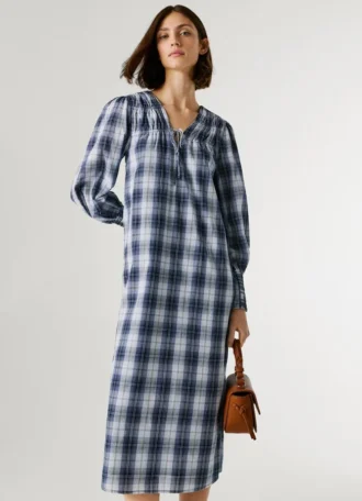 Kariertes Maxikleid