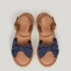 Keilabsatz-Sandalen mit gekreuzten Riemen