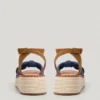 Keilabsatz-Sandalen mit gekreuzten Riemen