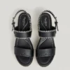 Keilabsatz-Sandalen mit Schnallenverschluss