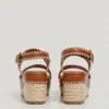 Keilabsatz-Sandalen mit Schnallenverschluss