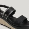 Keilabsatz-Sandalen mit Schnallenverschluss