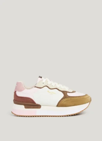 Kombinierte Plateau-Sneaker