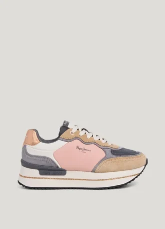 Kombinierte Plateau-Sneaker