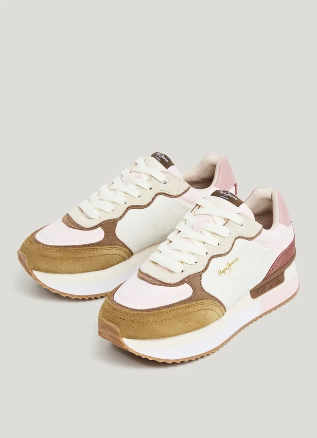 Kombinierte Plateau-Sneaker Kombinierte Plateau-Sneaker
