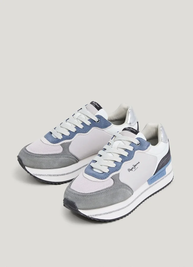 Kombinierte Plateau-Sneaker Kombinierte Plateau-Sneaker