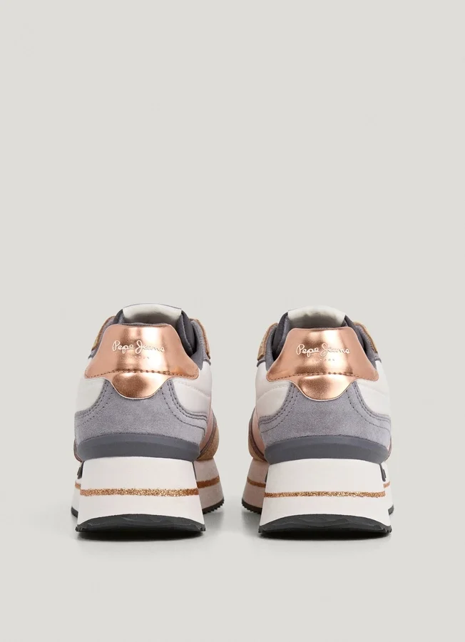 Kombinierte Plateau-Sneaker Kombinierte Plateau-Sneaker