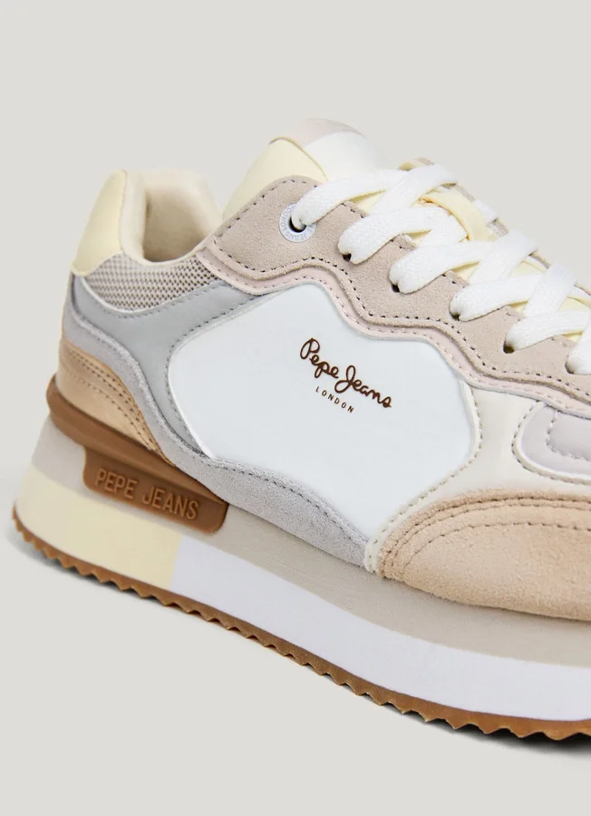Kombinierte Plateau-Sneaker Kombinierte Plateau-Sneaker