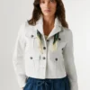 Kurz geschnittene Twill-Jacke Kurz geschnittene Twill-Jacke