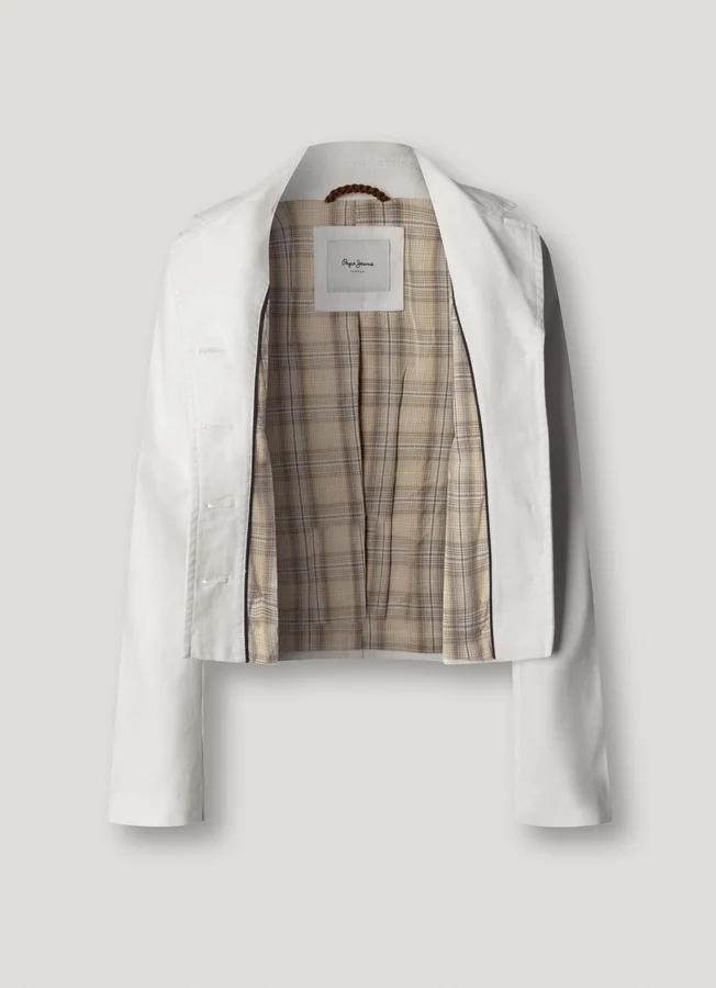 Kurz geschnittene Twill-Jacke Kurz geschnittene Twill-Jacke