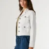 Kurz geschnittene Twill-Jacke Kurz geschnittene Twill-Jacke
