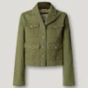 Kurz geschnittene Twill-Jacke Kurz geschnittene Twill-Jacke