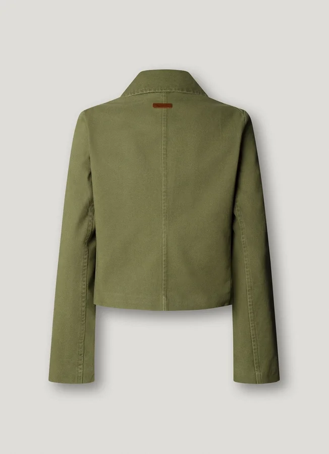 Kurz geschnittene Twill-Jacke Kurz geschnittene Twill-Jacke