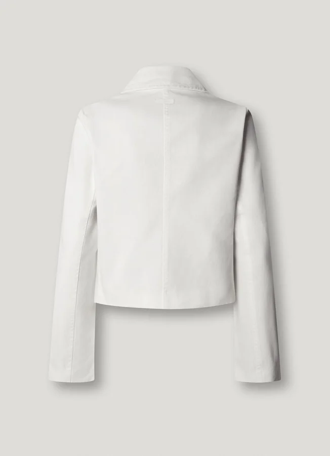 Kurz geschnittene Twill-Jacke Kurz geschnittene Twill-Jacke