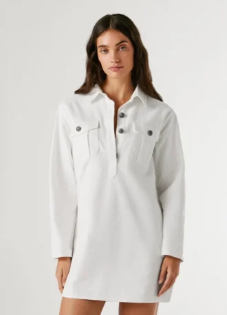 Kurzes Twill-Kleid