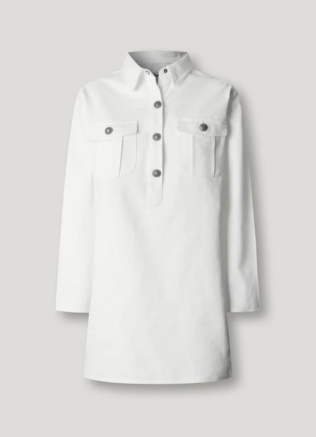 Kurzes Twill-Kleid Kurzes Twill-Kleid