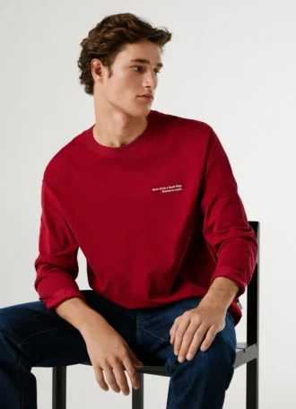 Langarm-T-Shirt in lockerer Passform