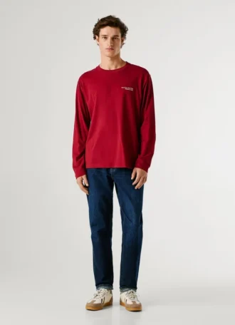 Langarm-T-Shirt in lockerer Passform