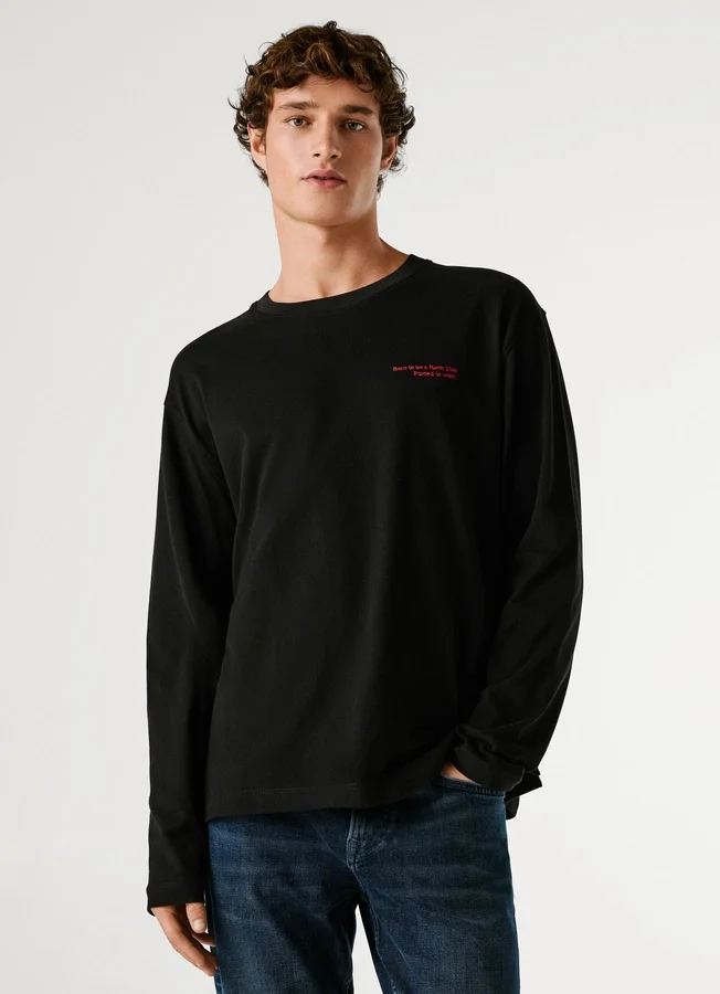 Langarm-T-Shirt in lockerer Passform Langarm-T-Shirt in lockerer Passform