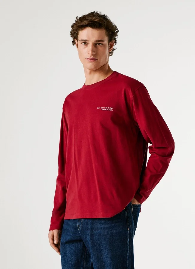 Langarm-T-Shirt in lockerer Passform Langarm-T-Shirt in lockerer Passform