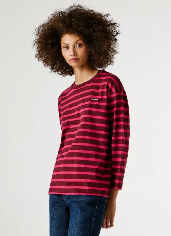 Langärmliges gestreiftes T-Shirt Langärmliges gestreiftes T-Shirt