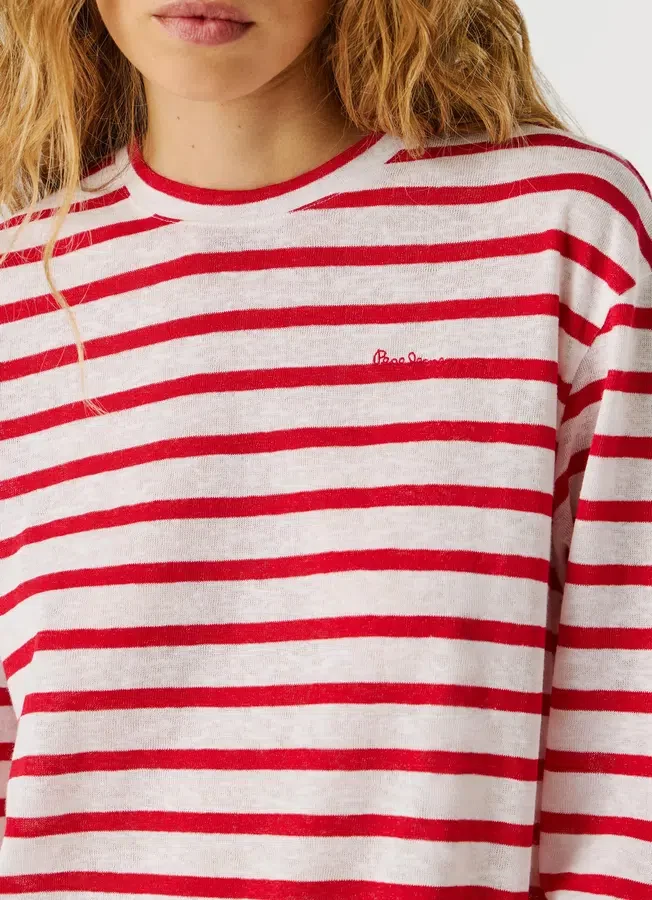Langärmliges gestreiftes T-Shirt Langärmliges gestreiftes T-Shirt