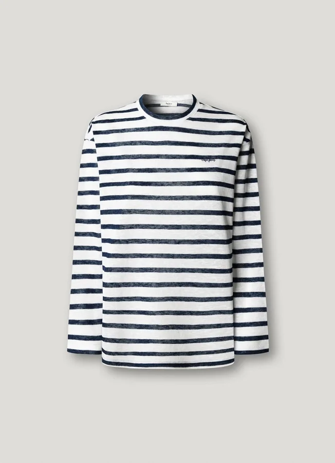 Langärmliges gestreiftes T-Shirt Langärmliges gestreiftes T-Shirt