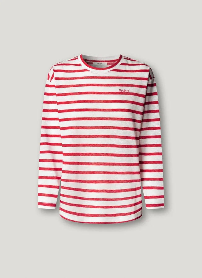 Langärmliges gestreiftes T-Shirt Langärmliges gestreiftes T-Shirt