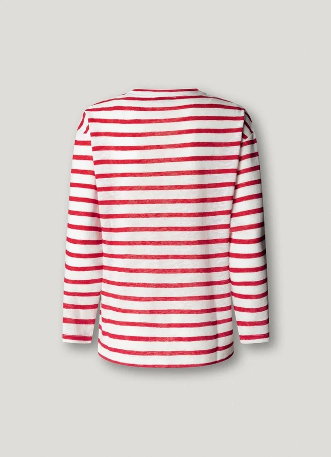 Langärmliges gestreiftes T-Shirt Langärmliges gestreiftes T-Shirt