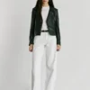 Leder-Bikerjacke