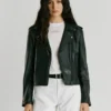 Leder-Bikerjacke