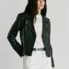 Leder-Bikerjacke
