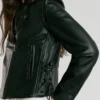 Leder-Bikerjacke