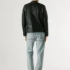 Leder-Bikerjacke