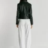 Leder-Bikerjacke