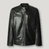 Leder-Bikerjacke
