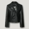 Leder-Bikerjacke