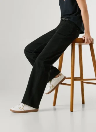 Leder-Sneaker mit Animal-Print-Details – Ball