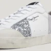 Leder-Sneaker mit Glitzer-Details Leder-Sneaker mit Glitzer-Details