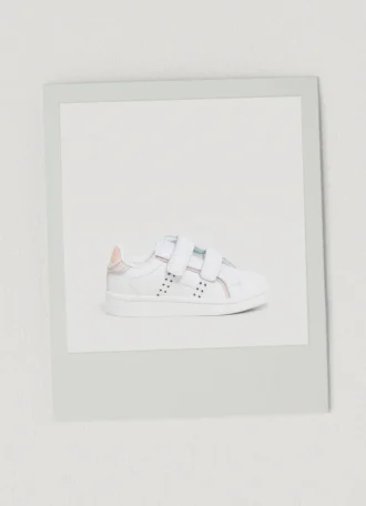 Leder-Sneaker mit Klettverschluss