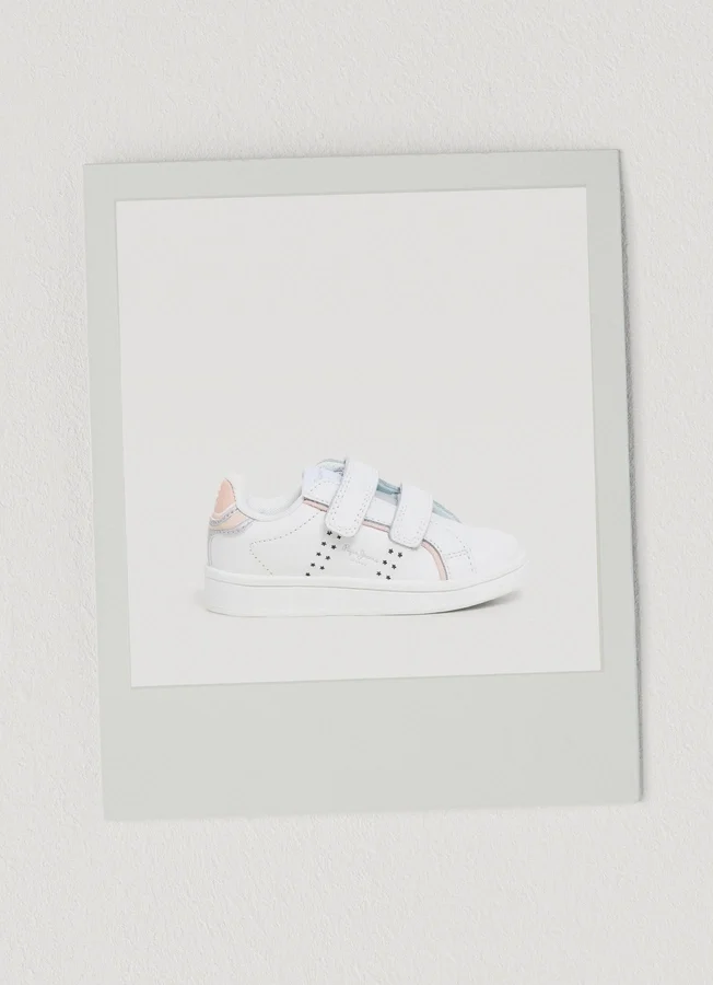 Leder-Sneaker mit Klettverschluss Leder-Sneaker mit Klettverschluss