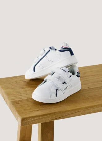 Leder-Sneaker mit Klettverschluss