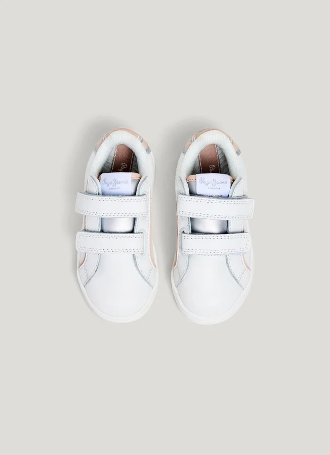 Leder-Sneaker mit Klettverschluss Leder-Sneaker mit Klettverschluss