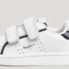Leder-Sneaker mit Klettverschluss