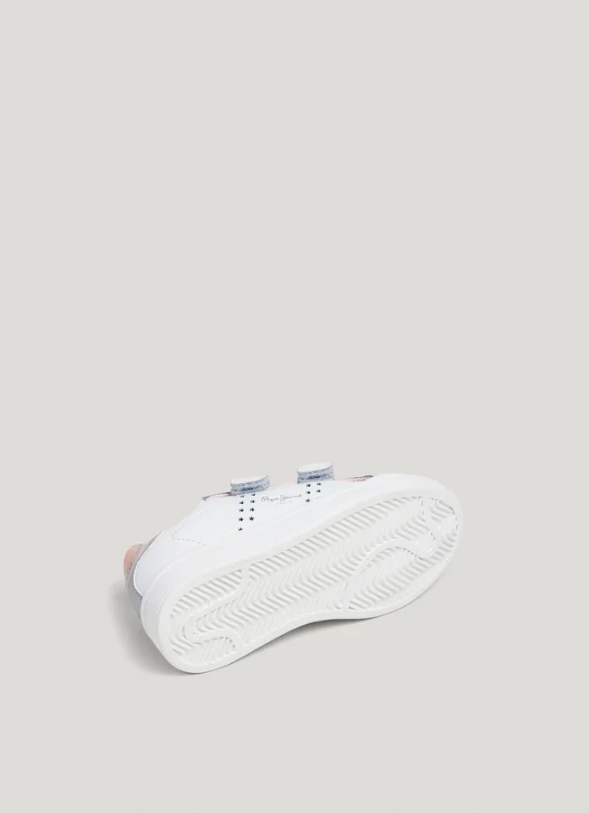 Leder-Sneaker mit Klettverschluss Leder-Sneaker mit Klettverschluss