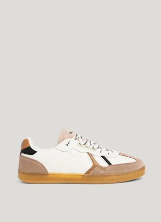 Leder-Sneaker mit Nieten – Ball