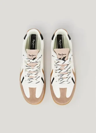 Leder-Sneaker mit Nieten – Ball