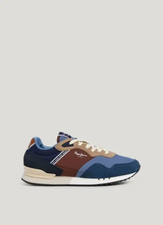 Leder-Sneaker mit Wildlederdetails – London