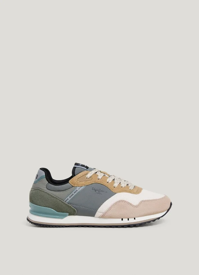 Leder-Sneaker mit Wildlederdetails – London Leder-Sneaker mit Wildlederdetails – London